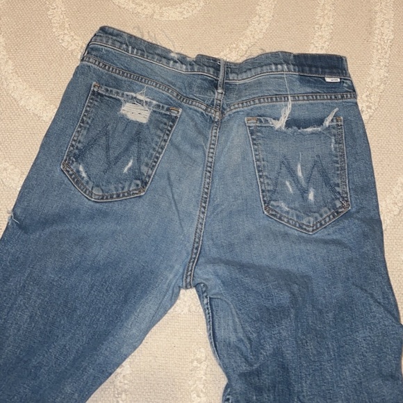 Mother Superior The Sinner Distressed Straight Crop Ankle Leg Jeans - Picture 13 of 16